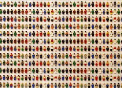 Klocki, Lego, Figurki, Kolorowe