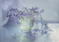 Fioletowe rośliny w wazonie