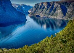 Fiord Sognefjorden w Norwegii