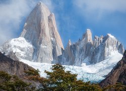 Góra, Fitz Roy, Zima, Skały, Park Narodowy Los Glaciares, Patagonia, Argentyna