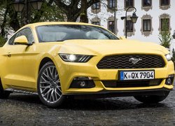 Żółty, Ford Mustang, Coupe