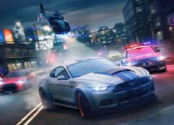 Gra, Need for Speed No Limits, Ford Shelby Coupe, Helikopter, Pościg