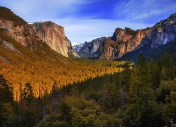 Park Narodowy Yosemite, Góry, Szczyt El Capitan, Dolina Yosemite Valley, Lasy, Stan Kalifornia, Stany Zjednoczone
