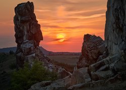 Formacja skalna Teufelsmauer w okręgu Harz w Niemczech