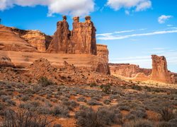 Park Narodowy Arches, Skały, Formacja Three Gossips, Stan Utah, Stany Zjednoczone