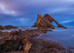 Formacja, Skalna, Skały, Morze, Punkt widokowy, Bow Fiddle Rock, Portknockie, Szkocja