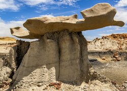 Formacje, Skały, Bisti Badlands, Nowy Meksyk, Stany Zjednoczone