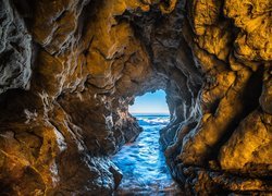 Morze, Skały, Leo Carillo Beach, Malibu, Stan Kalifornia, Stany Zjednoczone