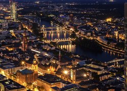 Frankfurt nad Menem nocą