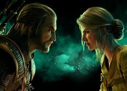 Gra, Wiedźmin 3 Dziki Gon, The Witcher 3 Wild Hunt, Geralt z Rivii, Czarodziejka, Ciri