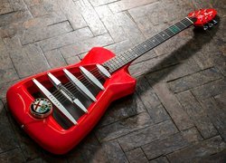 Czerwona, Gitara, Harrison Guitar Works, Alfa Romeo, Podłoga