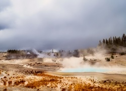 Stany Zjednoczone, Stan Wyoming, Park Narodowy Yellowstone, Gorące, Źródła