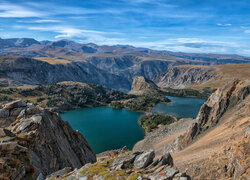 Górskie jeziora Twin Lakes w Stanie Waszyngton