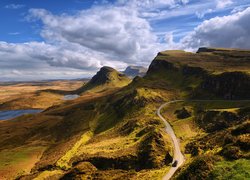 Góry, Jeziora, Droga, Quiraing, Wyspa Skye, Szkocja
