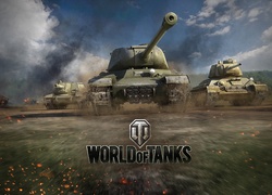 Gra komputerowa World of Tanks z czołgami w akcji