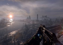 Gra, Metro Exodus, Rzeka, Słońce, Zniszczone, Miasto