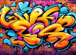 Graffiti na murze