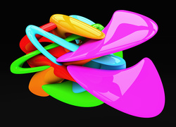 Graficzne kolorowe cukierki w 3D