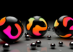 Graficzne kolorowe kule w 3D