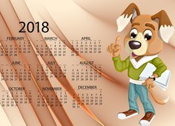 Grafika z kalendarzem na 2018 rok