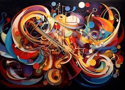 Instrumenty, Kolorowe, Abstrakcja