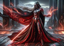 Fantasy, Kobieta, Lady Vader, Ogień, Płomienie