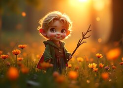 Hobbit, Kwiaty, Grafika