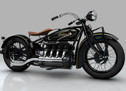 Zabytkowy, Motocykl, Indian Four, 1932r