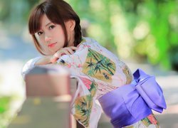 Kobieta, Japonka, Kimono