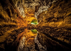Jaskinia Cueva de los Verdes na wyspie Lanzarote