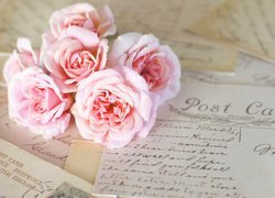 Kwiaty, Róże, Listy, Kompozycja