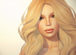 Jasnowłosa kobieta w grafice 3D