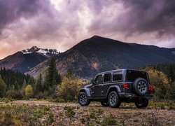 Jeep Wrangler na tle gór