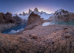 Argentyna, Patagonia, El Chalten, Park Narodowy Los Glaciares, Góry, Skały, Jeziora