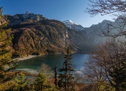 Austria, Dolina Almtal, Jezioro Almsee, Góry Alpy