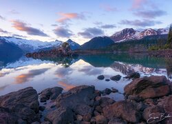 Kanada, Kolumbia Brytyjska, Kamienie, Jezioro, Garibaldi Lake, Góry