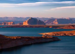 Jezioro, Lake Powell, Kanion, Glen Canyon, Skały, Arizona, Stany Zjednoczone