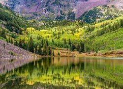 Jezioro Maroon Lake w Aspen
