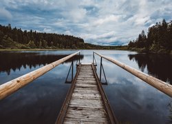 Jezioro Rubner Teich w rezerwacie przyrody Tannermoor