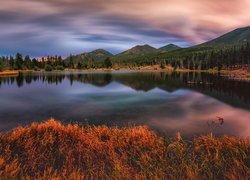 Jezioro Sprague Lake w Parku Narodowym Gór Skalistych