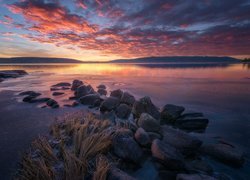 Jezioro Tyrifjorden w okręgu Buskerud w Norwegii