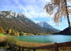 Góry Kaisergebirge, Ellmau, Drzewo, Jezioro, Gmina Ellmau, Austria