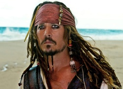 Johnny Deep jako Jack Sparrow w filmie Piraci z Karaibów