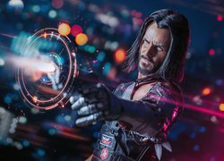 Gra, Cyberpunk 2077, Postać, Johnny Silverhand, Keanu Reeves, Aktor