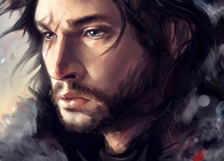 Jon Snow - postać z Gry o tron w grafice
