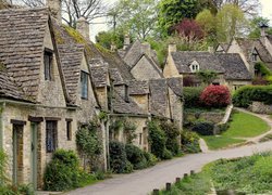 Anglia, Hrabstwo Gloucestershire, Bibury, Domy, Ulica