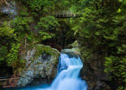 Kaskada Twin Falls w Lynn Canyon Park w północnym Vancouver