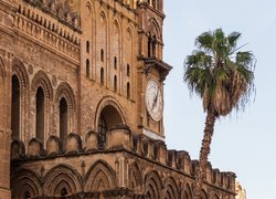 Katedra, Zegar, Palma, Palermo, Sycylia, Włochy