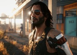 Keanu Reeves jako Johnny Silverhand z gry Cyberpunk 2077