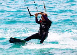 Sport, Kitesurfing, Fale, Relaks